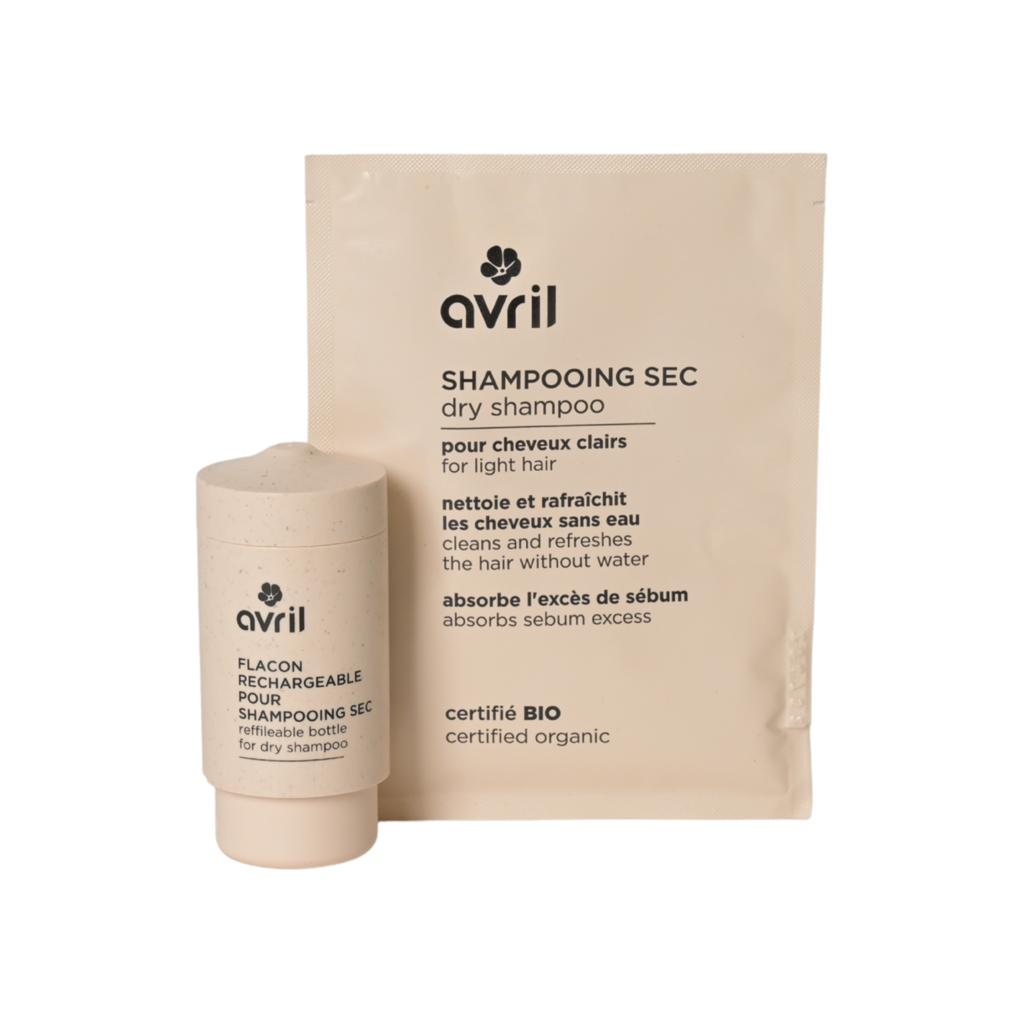 Dry shampoo powder for light hair