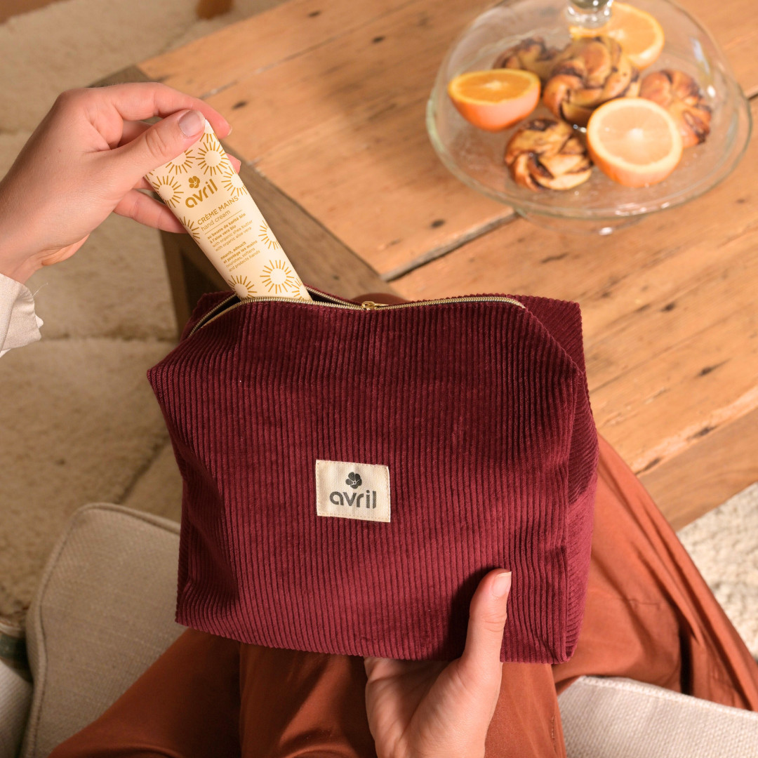 Trousse velours bordeaux édition limitée (22 x 16 cm)
