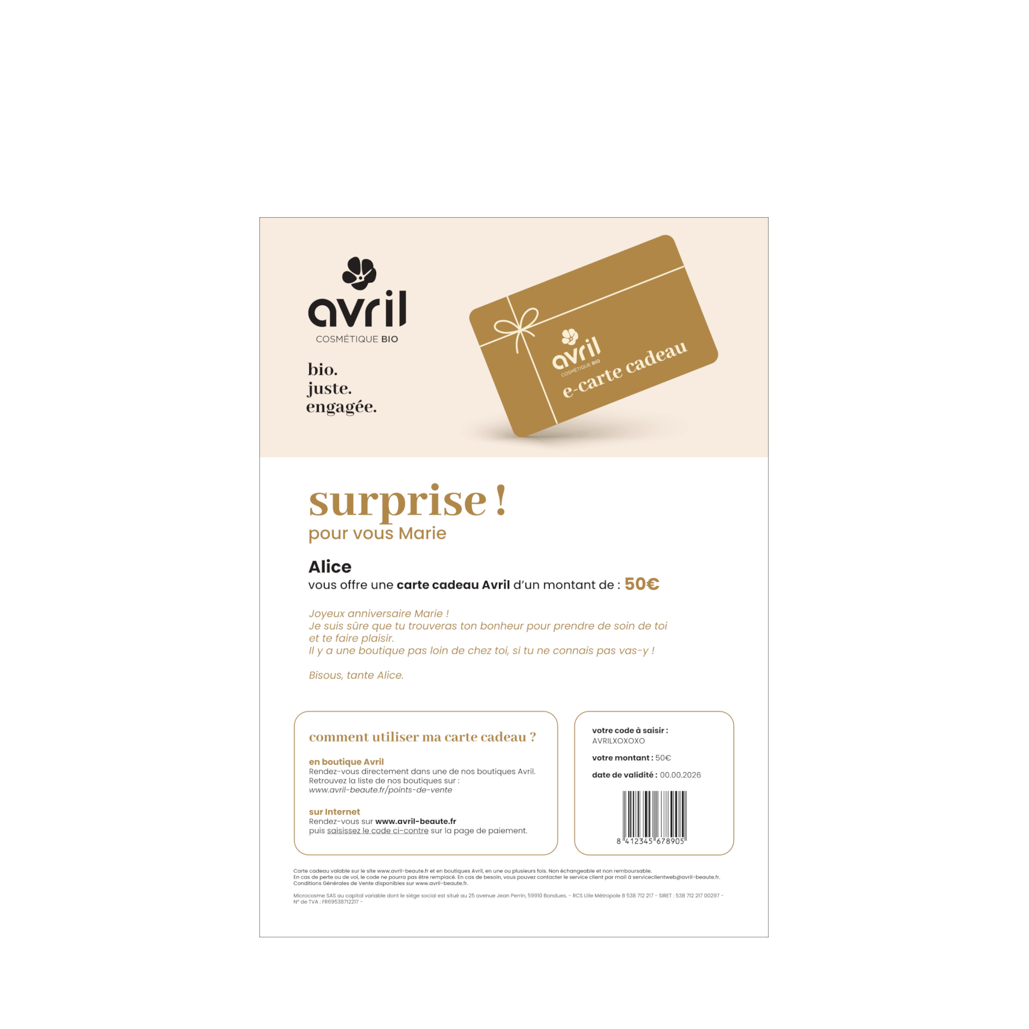 Carte cadeau