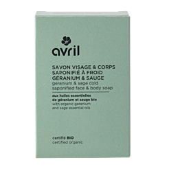 Savon à froid visage & corps Géranium & sauge