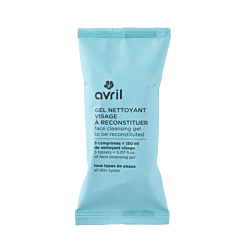 Facial cleansing gel to reconstitute