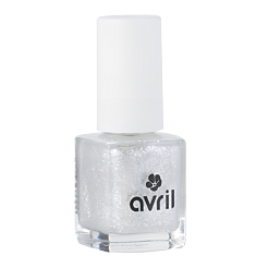 Top coat pailleté argenté