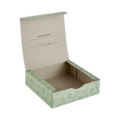 Petit coffret vert motifs soleils vide