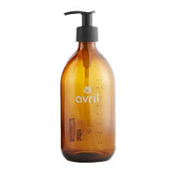 Flacon rechargeable en verre ambré