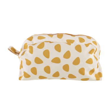 Trousse en coton bio Jaune grand format 27 x 18 cm