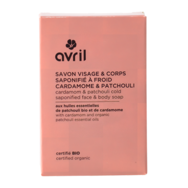 Jabón facial y corporal saponificado en frío de cardamomo y pachulí