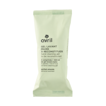 Replenishable hand cleansing gel with almond fragrance