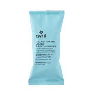 Facial cleansing gel to reconstitute