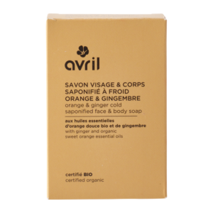 Jab&oacute;n facial y corporal saponificado en fr&iacute;o de naranja y jengibre