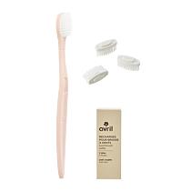 Kit mango rosa + 3 cabezales - Cerdas suaves Kit mango rosa + 3 cabezales - Cerdas suaves