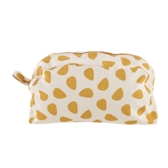 Trousse en coton bio Jaune grand format 27 x 18 cm
