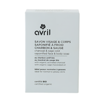 Savon à froid visage & corps Charbon & sauge