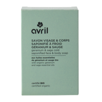 Savon à froid visage & corps Géranium & sauge