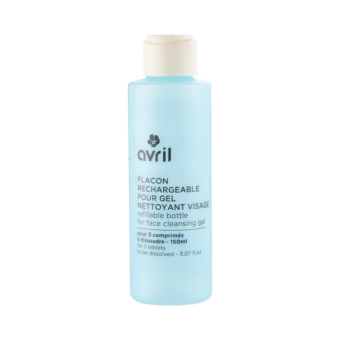 Flacon rechargeable pour gel nettoyant visage