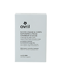Savon &agrave; froid visage & corps Charbon & sauge