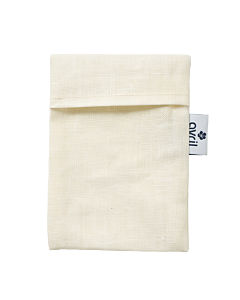 Coated linen soap bag