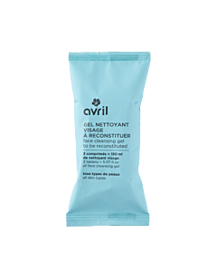 Facial cleansing gel to reconstitute