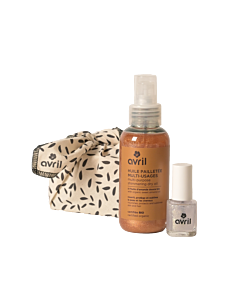 Glitter make-up &amp; skincare duo