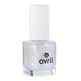 Top coat pailleté argenté