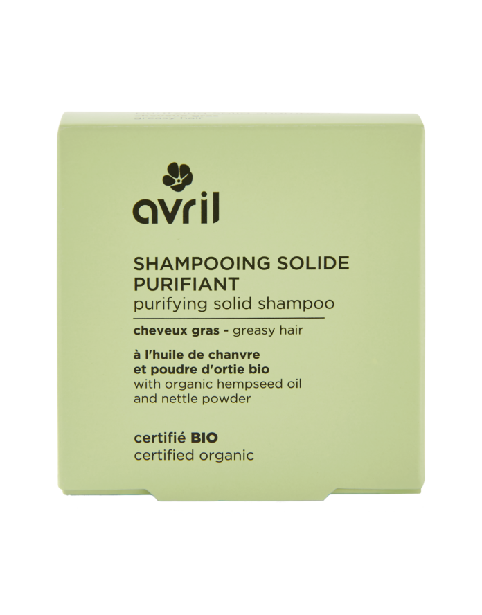 Purifying solid shampoo for oily hair