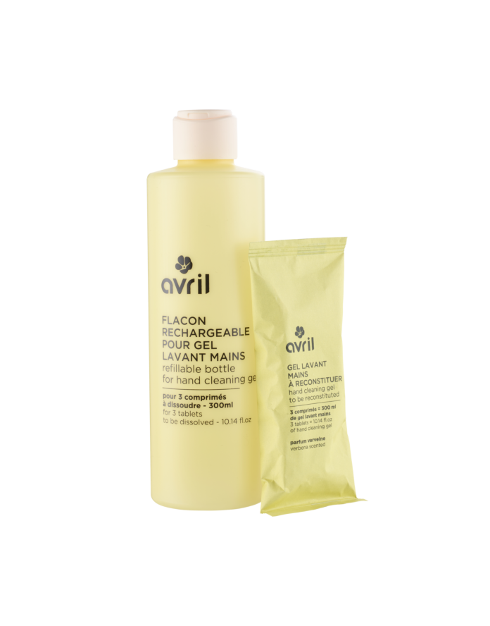 Kit gel lavant mains en pastilles Verveine + flacon