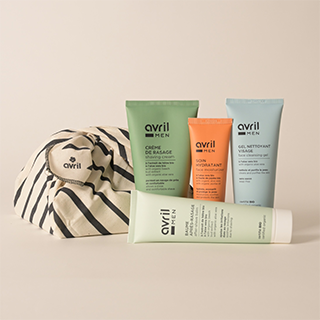 Routine de soins visage et barbe pour homme Avril