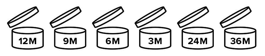 Logo pot ouverte date de durabilité minimale